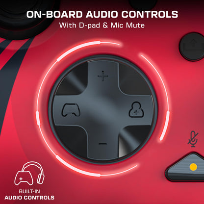 PDP Gaming Xbox Series X|S Red Bundle: REMATCH Wired Gamepad Controller & AIRLITE Wired Headset with Mic, Licensed Xbox One Gamepad, Customizable Joysticks/Triggers in App, Windows PC, Red and Black