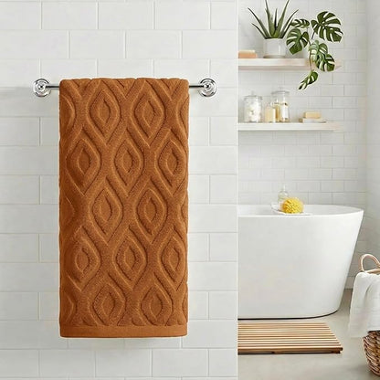 Artoid Mode 1 Pc Caramel 3D Diamond Grid Jacquard Hand Towels
