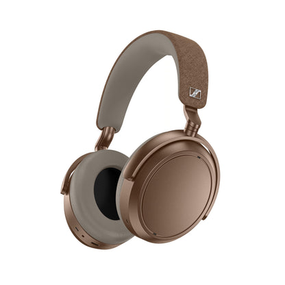 Sennheiser Momentum 4 Wireless Over-Ear Headphones - Bluetooth Headset for Clear Calls with Adaptive Noise Cancellation, Up to 60HR Playtime, Folding Design, Brown