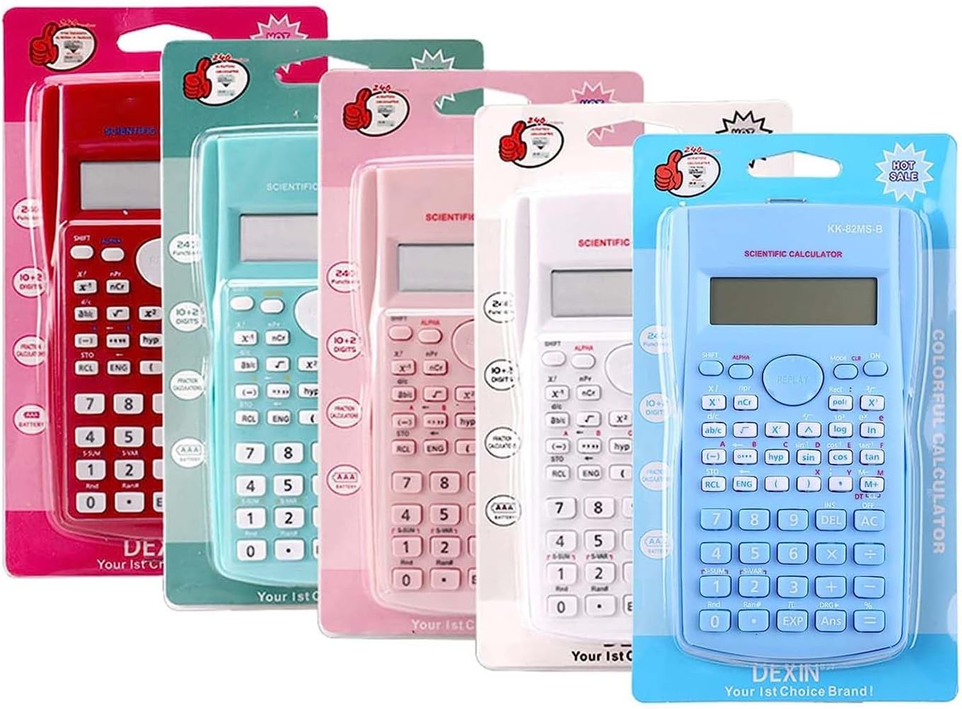 Scientific Calculators Desktop, Scientific Calculators for Students, Scientific Calculator 240 Functions 2 Line 10+2 Digits, Desk Math Calculator for School (Blue)