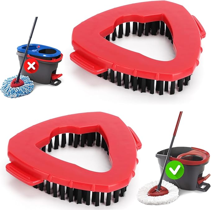Funtin 2-Pack Mop Scrub Brush Head Compatible