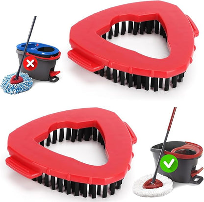 Funtin 2-Pack Mop Scrub Brush Head Compatible