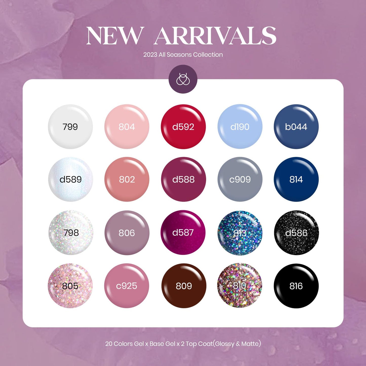 beetles Gel Polish Set - 23Pcs Macaroon Color Gel Nail Kit with Glossy Matte Top Coat Base Coat Yellow Pink White Purple Blue Glitter Bright Uv Nails Paradise Pastel Gel Halloween Gifts for Women
