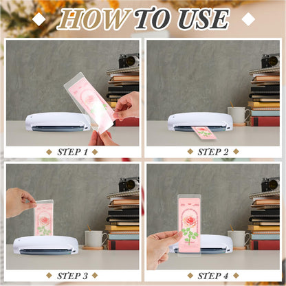 Fuyoooo 301 Pcs DIY Bookmark Making Kit 150 Bookmark Laminating Pouches 5 Mil Hot Laminator Sleeves with 150 Tassels and Puncher Fit Most Pouch Laminating Machines (Dark Color,2.36 x 6.3 Inches)