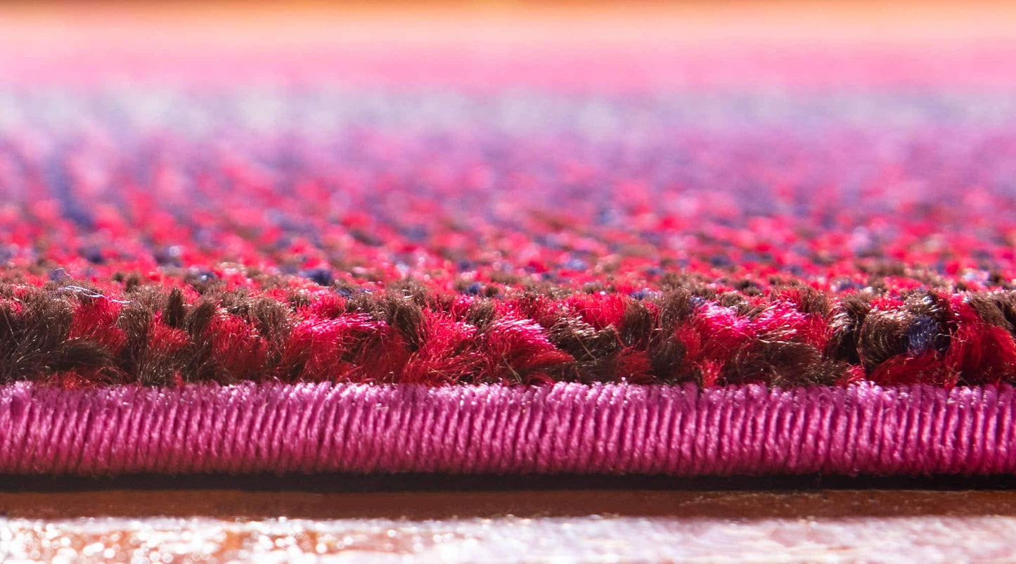 Unique Loom Estrella Collection Colorful, Gradient, Sunset, Abstract, Bright Colors Area Rug (5' 0 x 8' 0 Rectangular, Pink/Gold)
