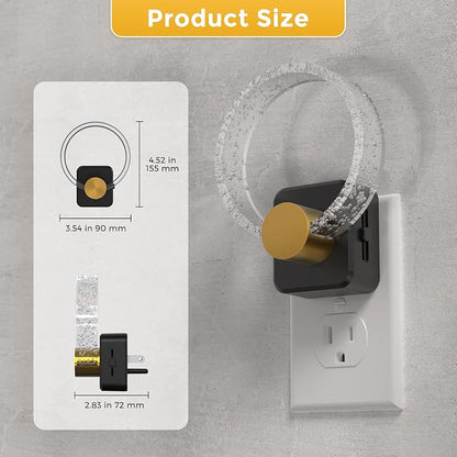 L LOHAS LED Night Lights Plug into Wall, 2 Pack Plug in Night Lights with Light Sensor, 3000K Soft White, 0-100LM Brightness Adjustable, Bubble Nightlight for Bathroom Bedroom Hallway