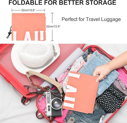2 Pack XL Travel Laundry Bag, Machine Washable Dirty Clothes Organizer
