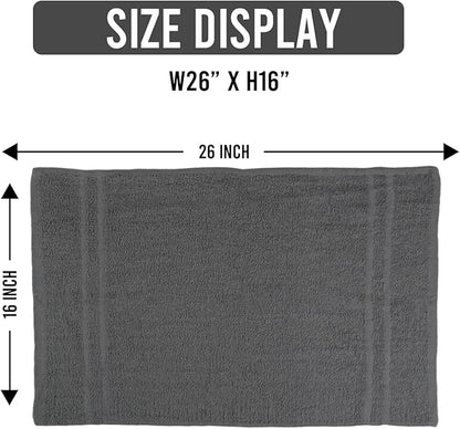 24 Pack Dark Grey Hand Towel 100% Cotton Spa Towel – 16x27 inches Highly