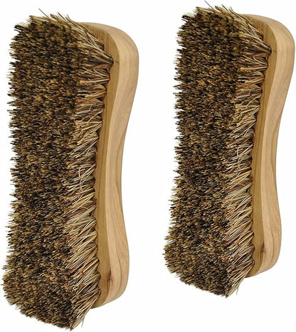 All-Natural Wooden Scrub Brush Set | Wooden Handle | Palmyra Bristle Brush