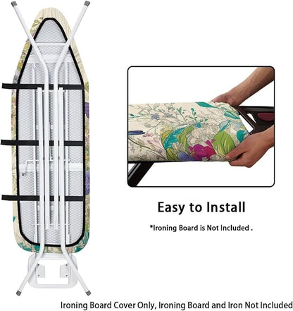 Sprowallow Hummingbird Flowers Ironing Board Cover Stain Resistant Standard