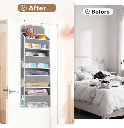 SpaceWhisper Over the Door Organizer, 4 Large Pocket Hanging Storage Organizer
