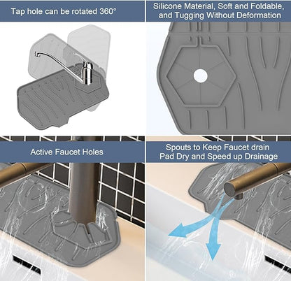 Sink Drain Mat - Unilateral Faucet Guard