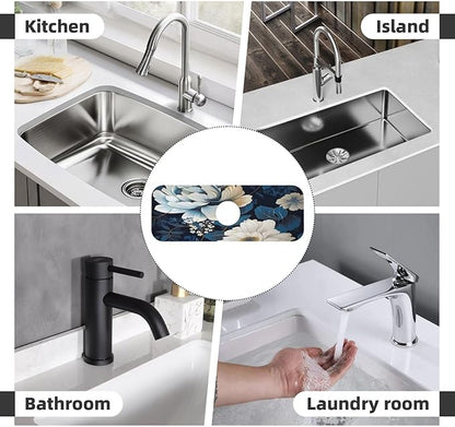Unique Flower Pattern Kitchen sink faucet pad, strong water absorption