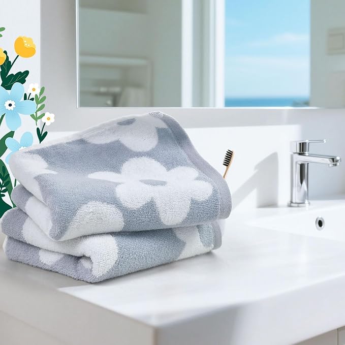 Jacquotha Floral Hand Towels for Bathroom