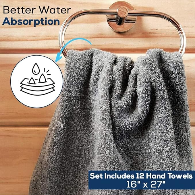 Simpli-Magic Cotton Hand Towels 16"x27" – Soft Towels