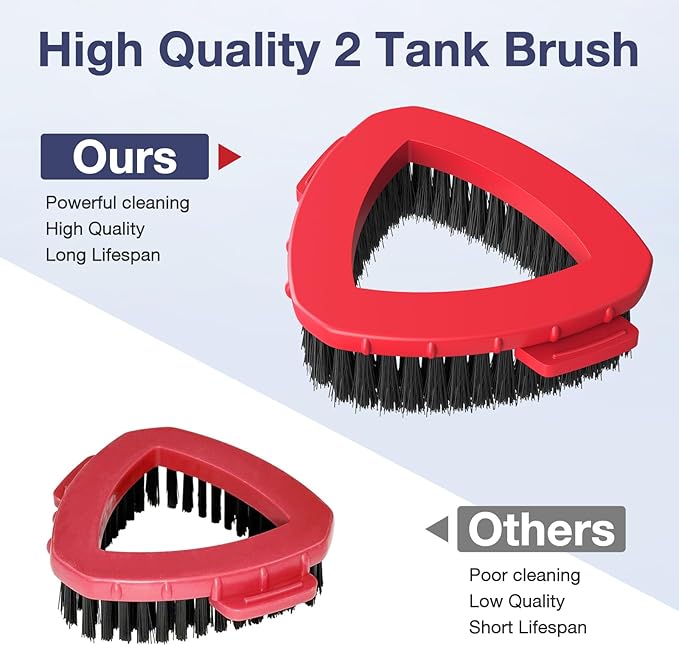 2 Pack 2-Tank Spin Mop Scrub Brush Head Replacement