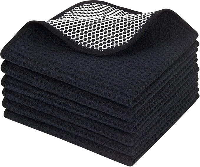 KinHwa Kitchen Washcloths for Dishes Absorbent Microfiber Dish Cloths Quick Dry