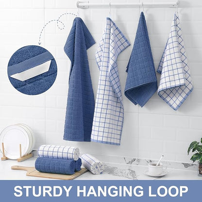 Homaxy Premium Cotton Kitchen Towels 16"x 28", Large Natural Ring Spun 390 GSM