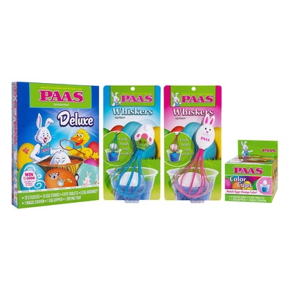 PAAS Deluxe Egg Decorating Kit Bundle Includes Deluxe Kit, 2 Egg Dippers, 5 Color Cups 1 ea