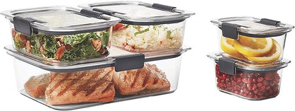 Rubbermaid Brilliance Food Storage Containers, Leak-Proof