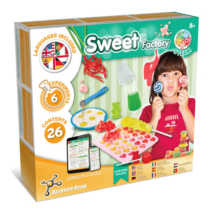 Science4you Candy Making Kit for Kids - Make Your Own Gummies, Lollipops and Much More, 26 Contents, Gummy and Sweet Moulds Included, Games, Stem Toys, Gifts for 8+ Year Olds Boys and Girls