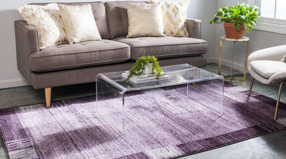 Unique Loom Del Mar Collection Area Rug - Sarah (5' 3" x 8' Rectangle, Violet/ Purple)