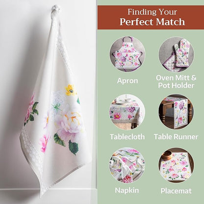 Maison d' Hermine Kitchen Towels Set of 3 100% Cotton 27.50" x 20" Reusable