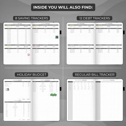 Clever Fox Budget Planner - Expense Tracker Notebook. Monthly Budgeting Organizer, Finance Logbook & Accounts Book, Bill Tracker, A5 (Black)
