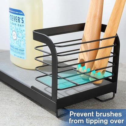 Wipe-Free Sink Organizer with Drying Stone, Instant Dry Sink Caddy Organizers