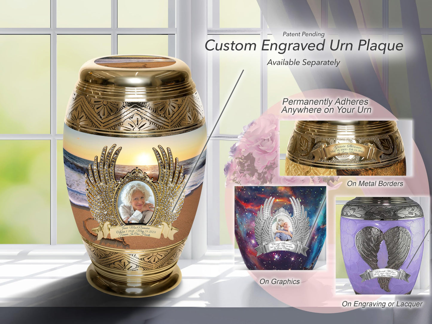 Endless Summer Cremation Urn for Ashes Adult Male - Personalized Urn for Ashes for Women Decorative Urns - Beautiful Handcrafted Sunset Urns for Human
