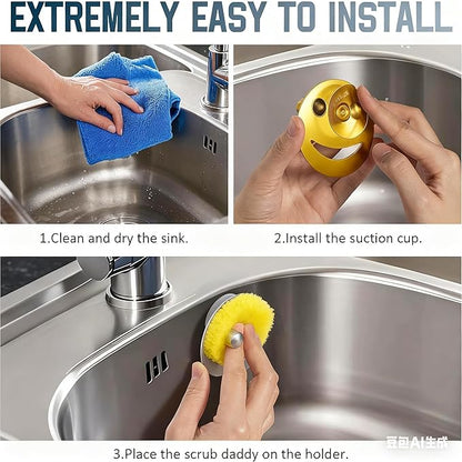 Stainless Steel Smiley Face Sponge Holder, Kitchen Accessories Decor