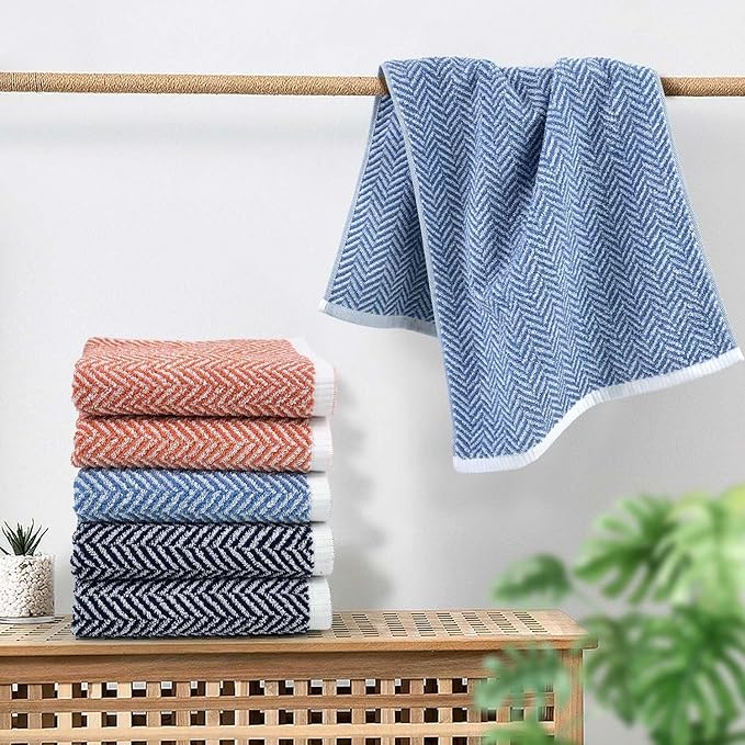 Cleanbear Coral Hand Towels for Bathroom