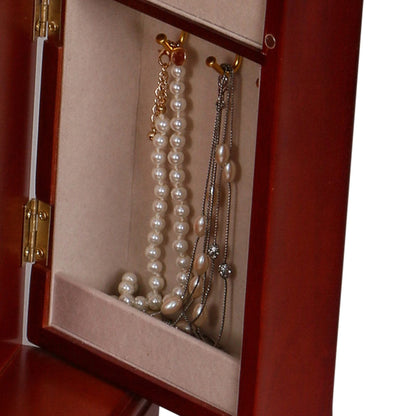 Mele & Co. Harmony Wooden Jewelry Box in Cherry Finish