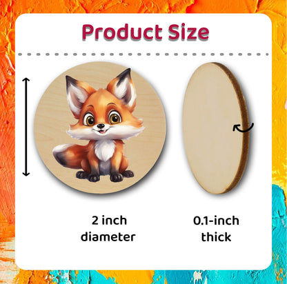 100 Pcs Unfinished Wood Circle 2 inch Wood Disc 0.1'' Thickness Round Slices Wood Blanks Wooden Cutout Natural Slices Ideal for Crafting Writing DIY Project Ornament Painting Art Home Decoration