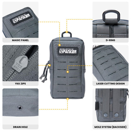 EXCELLENT ELITE SPANKER Tactical MOLLE Pouch EDC Utility Pouches Gadget Organizer Phone Holder Waist Bag Tool Pouch(Grey)