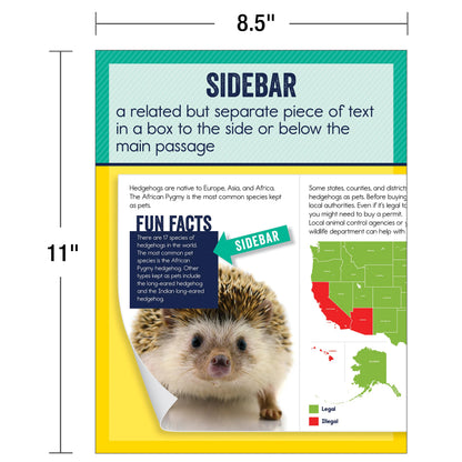 Carson Dellosa 14-Piece Nonfiction Text Posters, 8.5" x 11" Reading Comprehension Wall Decor, Classroom and Office Decorations, English Language Arts Teacher Supplies