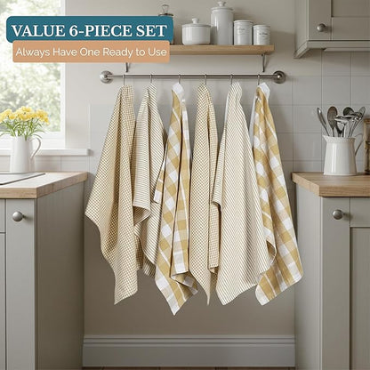 Casa Platino Dish Towels for Kitchen 18" x 28", Dish Towels Set of 6 – Great