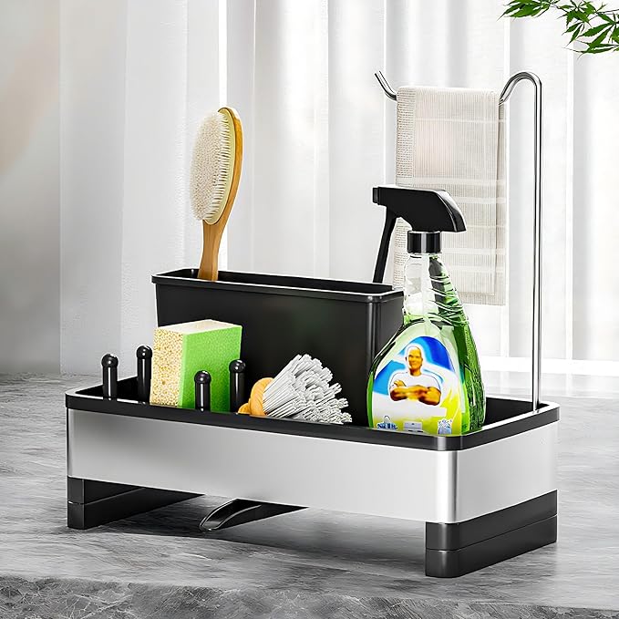 Ewaiira Stainless Steel Sink Caddy, Sponge Holder