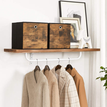 SONGMICS Storage Cubes, Set of 6 Storage Bins with Handles, Foldable Oxford Fabric and Non-Woven Fabric Storage Boxes, 11.8 x 11.8 x 11.8 Inches, Rustic Brown and Black URFB102B01