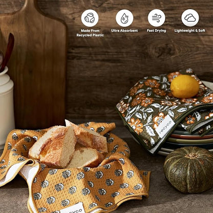 RECYCO Waffle Kitchen Towel Set of 2