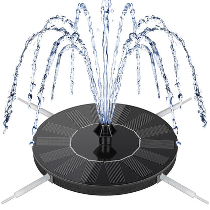 Mademax Solar Bird Bath Fountains, Upgrade 1.4W Solar Fountain Pump with 8 Nozzles & 4 Brackets, Free Standing Floating Solar Powered Water Fountain Pump for Bird Bath, Garden, Pond, Pool, Outdoor