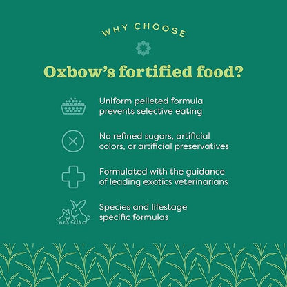 Oxbow Essentials Senior Guinea Pig Food, Made with Oxbow Alfalfa for Guinea Pig, Pet Food Pellets with Vitamin C, Small Animal Pet Products, Made in USA, High Fiber, 4 lb. Bag