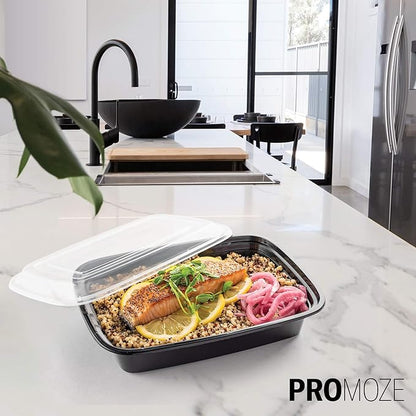 50-Pack Reusable Meal Prep Containers Microwave Safe Food Storage Containers