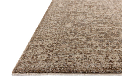 Loloi Newman Collection NEW-02 Dark Taupe/Natural 5'-3" x 7'-6" .37" Pile Height, Area Rug, Soft, Durable, Non-Shedding, Easy Clean, Rug for Living Room