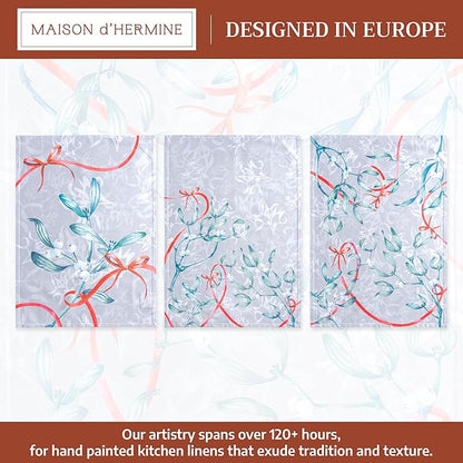 Maison d' Hermine Kitchen Towels Set of 3 100% Cotton 20" x 27.5" Reusable
