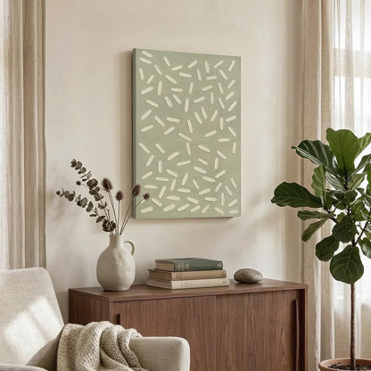 JUHOME Hand-Painted Abstract Canvas Wall Art – 24x36 Inch Original Textured Painting with Wooden Inner Frame, Modern Minimalist Artwork for Living Room, Bedroom, Office, Gift and Housewarming Decor