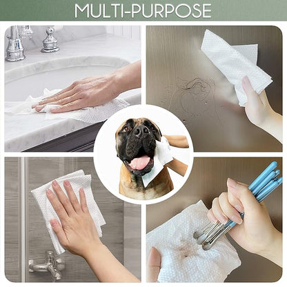Bamboo Viscose Disposable Face Towel Biodegradable Large Dry Face Wipes 120