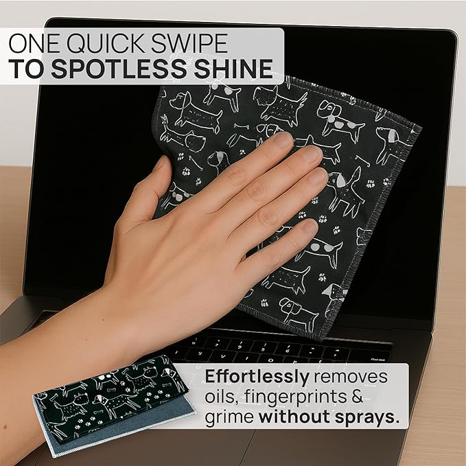 Quick Cloth Microfiber Glasses Cleaning Cloths – 5x7, 2 Pack