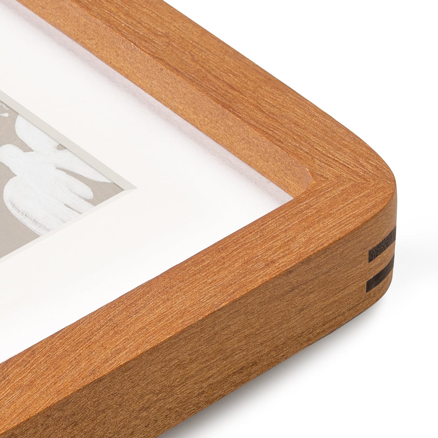 12x16 Picture Frame, USA-Sourced Natural Teak Wood Photo Collage Frame with HD Tempered Glass, Modern Simple 12 x 16 Wooden Frame Matted to 8.5x11, Vertical & Horizontal Wall Hanging Display