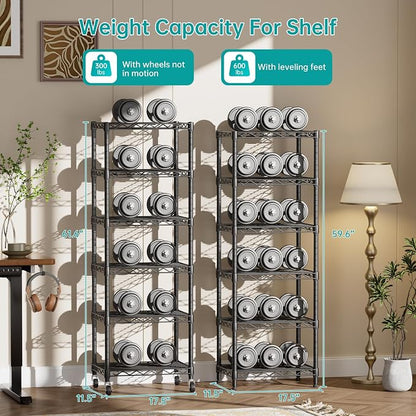 SINGAYE 6 Small Shelf Storage Wire Shelves Closet Bathroom Organizers Metal Pantry Kitchen Garage Shelving Unit Laundry Room Organization Home Narrow Rack Net Basket with Wheels Black
